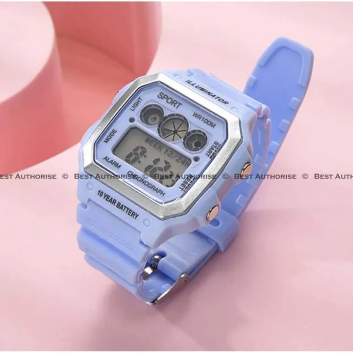 2022 Sports Fashion High End Multi-Function Outdoor 7 Color Backlight Led Digital Time Military Water Resistant  Wristwatch For Men