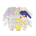 Livingtex Cotton Printed Full Sleeve Baby Romper ( 0-36 Months ) - 6 Pcs ( Color Assorted). 