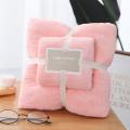 2 Piece Bath & Face Towel Set Home Textile Coral Velvet Absorbent Bath Towels For Adults Large Soft Comfortable Towel- Gift Package. 