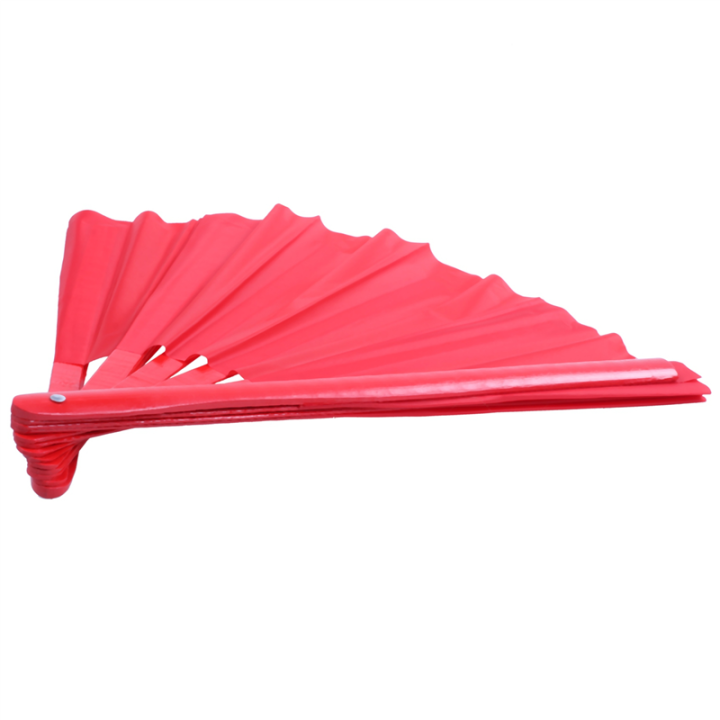 4X Bamboo Structure of Tai Wushu Martial Arts Hand Fan Red
