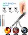 USB Rechargeable Lighter, Rechargeable Electric Gas Lighter Plasma Flameless Windproof USB Lighter 360° Flexible Neck Arc to Light Puja Lamps, Gas Stove, Candles. 