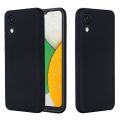 Samsung Galaxy A03 Core Pure Color Liquid Silicone Phone Case(Black). 