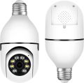 Light Bulb Camera, Light Socket Security Camera Two Way Audio Capability For Home. 