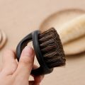 1 Pcs Ring Design Horse Bristle Men Shaving Brush with Fade Brush Comb Scissors Cleaning Brushes. 