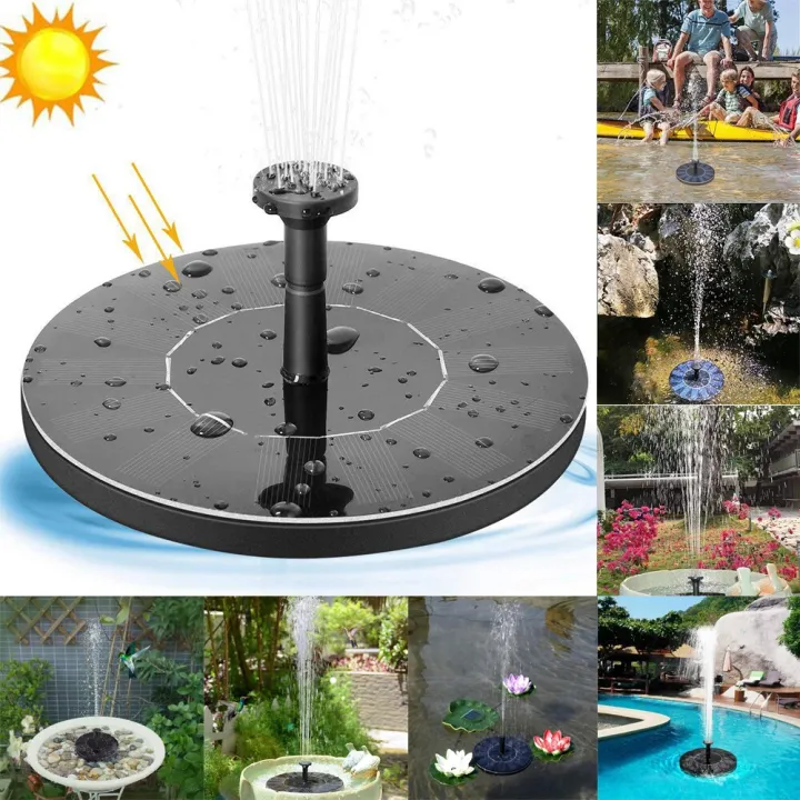 Fountain Solar Power Floating Water Pump for Pool Pond Garden and Patio ...