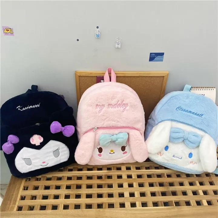 1Pcs%20Fashionable%20Kuromi%20My%20Melody%20Cinnamoroll%20Shoulder%20Bag%20Anime%20Simple%20Embroidery%20Handbag%20Plush%20Cute%20Cartoon%20Backpack%20for%20Lady%20Female%20Women%20Girls%20-%20Image%205