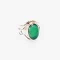 Green Onex Stone Finger Ring. 