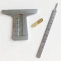 Car Tire Pattern Measuring Ruler Mini Stainless Steel Inspection Ruler Pattern Depth Inspection Vernier Caliper Tools. 