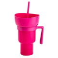 1PC Stadium Tumbler Popcorn Large Cup Snack Cup Multifunctional Cups 1000Ml Pink. 