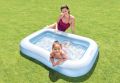 Intex 56483 Rectangular Inflatable Baby Pool (1.66m x 1m) - Soft Padded Floor for Toddler Safety 5.5ft Rectangular Splash Pool with Cushioned Base - Perfect for Balcony & Garden. 