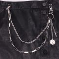 Men Creative Retro Five-pointed Star Harajuku Style Double Layer Multi-layer Jeans Chain Hollow Female Belt Chain Metal Waist Chain Punk Pants Chain. 