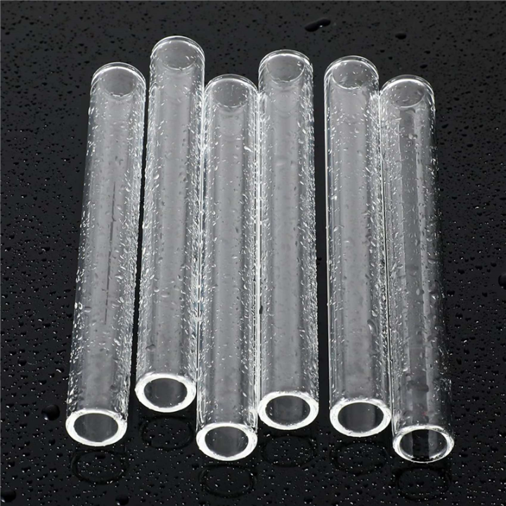 12 Pcs 4inch Clear Borosilicate Glass Tube 12mm OD 8mm ID 2mm Thick ...