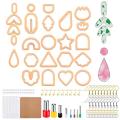 Clay Cutters Kit Earrings Ceramic Craft Cutting Mold Baking Mould Handmade DIY Jewelry Making Tools Cake Cookie Cutters. 