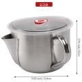 NAMUNY 1000Ml Multifunction 304 Stainless Steel Oil Soup Fat Separator Grease Oiler Filter Strainer Bowl Kitchen Cooking Tools. 