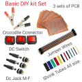Arduino Project Basic Kit Set Connector Switch Crocodile Connector PCB Jumper wire in one set. 