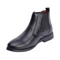 Sunrise Black Full Chelsea  Design  Leather Shoe For Men. 