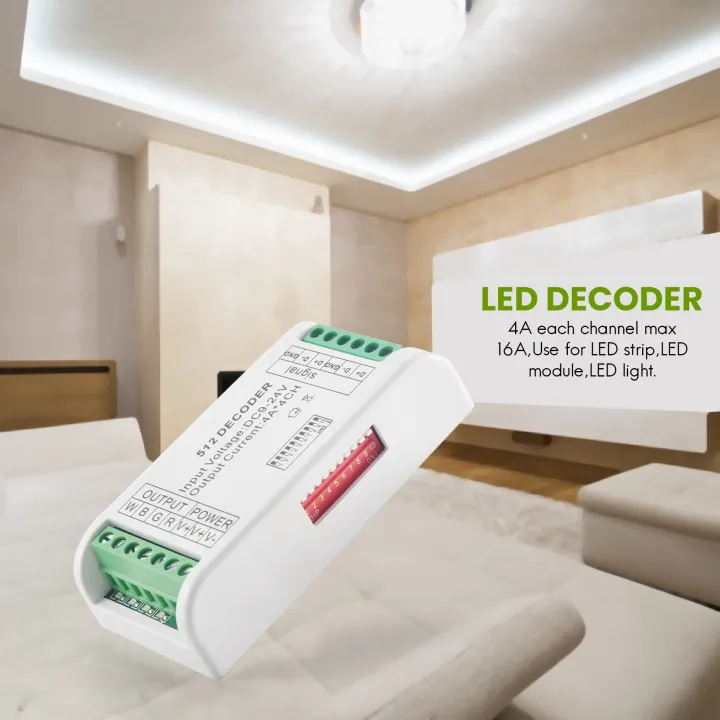 Mini%204%20Channel%20DMX%20RGBW%20Decoder%2016A%20RGB%20RGBW%20Strip%20Controller%20-%20Image%203