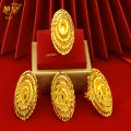 Big Gift Party African Jewelry Dubai arabian ethiopid gold long ring ladies adjustable size wedding nigerian jewelry. 