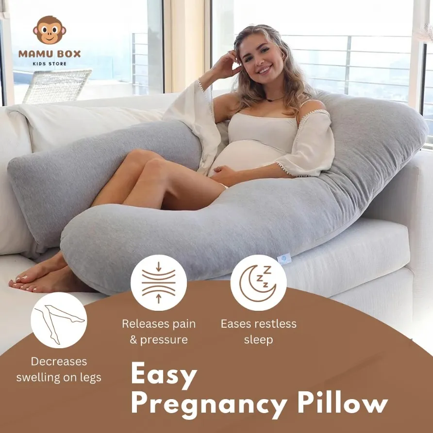 Multifunctional U shaped Maternity Pillow for Pregnancy Side Sleepers Microfiber Cotton for Back Pain Relief with Detachable Cover Daraz .np