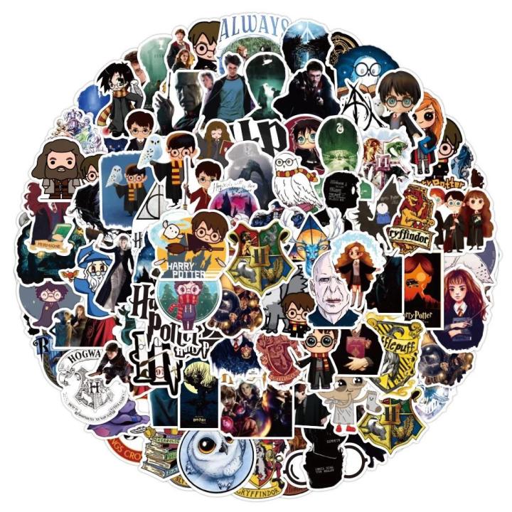 50pcs Harry Potter Hogwarts Stickers - Multipack For Laptops, Luggage, Party Bags