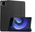 Combo Smart Flip Case Cover for Xiaomi Mi Pad 6 11 inch and Tempered Glass. 