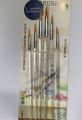 Aurix paint brushes pack of 6 for painting round tip. 