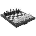 5x5 Inch Chess Portable Plastic Folding Board With Magnetic Chess Game Mini Chess Set Puzzle Party Family Event. 