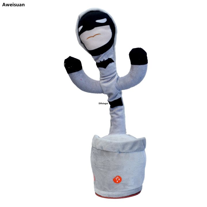 Difutagui Avengers Spiderman Iron Man Captain America Creative Dancing Cactus Profesional model Talking Recording Repeating Toy Children Birthday Gift