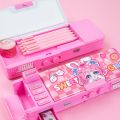 2025 New New Combination Lock Pencil Box Learning upplie Mechanical Deformation Cartoon Pencil Cae Rabbit Multifunctional Cartoon Pen Cae Girl Gift. 