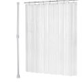 Telescopic Shower Rod Telescopic Rod Rod Shower White 30-50 cm & 180cmx180cm Plastic Peva Shower Curtain. 