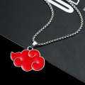 Hot Sale Naruto Akatsuki Red Cloud Titanium Steel Necklace Anime Merchandise Direct. 