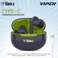 Asta WOLF VIPER True Wireless Earbuds | 35H Playtime, ENC Clear Calling, 50ms Low Latency, Bluetooth 5.3, Type-C Fast Charging, IPX4 Water Resistant, Premium ABS Build. 