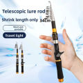 Straight Handle Portable Telescopic Fishing Rod 34cm Storage Ultra Short Mini Fishing Pole .6m-2.1m Length Thin Fishing Hand Pole Stream Lake. 
