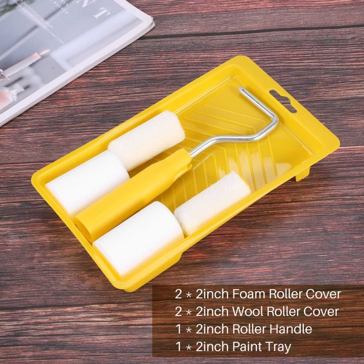 6Pcs%20Mini%20Foam%20Paint%20Roller%20Painting%20Decorating%20Kit%202%20Inch%20Small%20for%20Wall%20Painting%20Repair%20Brush%20-%20Image%203