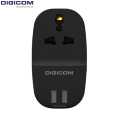 Digicom Power Adapter 1 Universal Socket 2 Usb Charging Ports Dg-T12U - Travel Adapters | Power Adapters. 