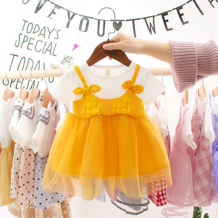 Korean%20version%20of%20children's%20clothing%202019%20summer%20new%20products%20girls%20foreign%20trade%20short%20sleeve%20dress%20baby%20mesh%20princess%20dress%20cross-border%20consignment%20-%20Image%202