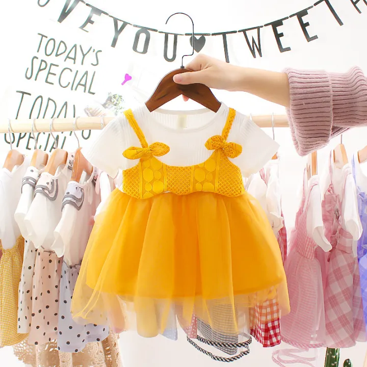 Korean%20version%20of%20children's%20clothing%202019%20summer%20new%20products%20girls%20foreign%20trade%20short%20sleeve%20dress%20baby%20mesh%20princess%20dress%20cross-border%20consignment%20-%20Image%202