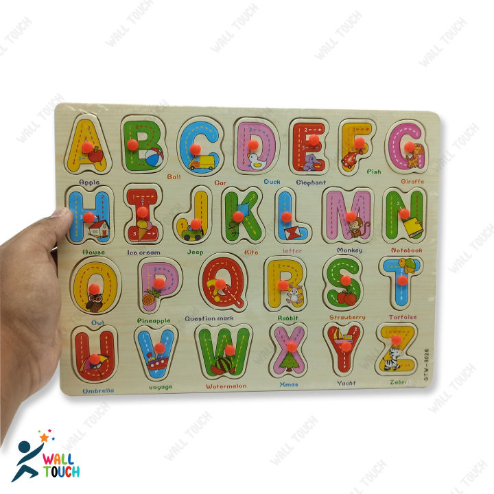 English ABCD Wooden Alphabet Puzzle Board