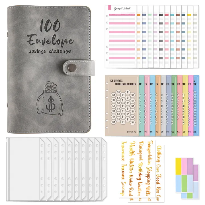 Trendiq%20Loose%20Leaf%20Notebook%20100-day%20Expense%20Tracker%20Book%20with%20Zipper%20Bag%20for%20Money-saving%20Buyers'%20Favorite%20Daily%20Expense%20Tracker%20-%20Image%202