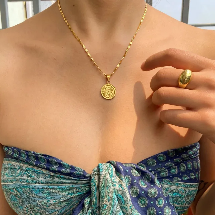 Therapy%20Nepal%20Gold%20Plated%20Coin%20Necklace%20For%20Women%20-%20Image%203