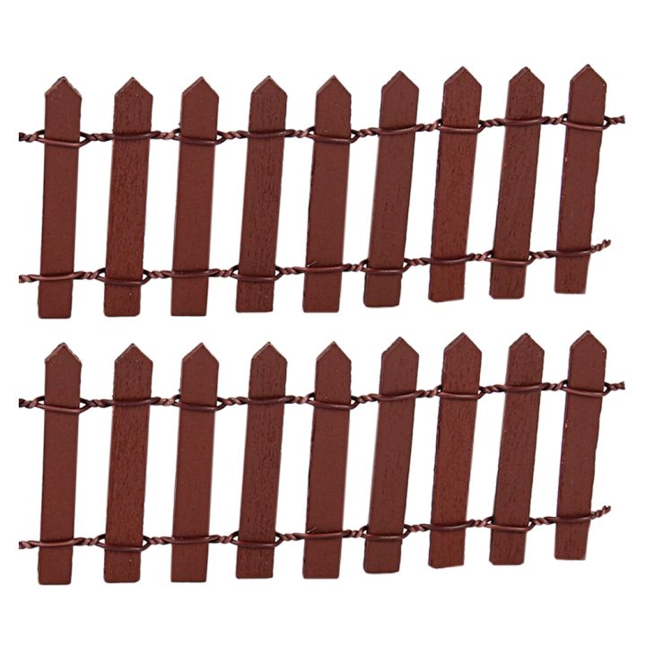 2Pcs%20Wooden%20Fencing%20Wood%20Barrier%20DIY%20Mini%20Landscape%20Fairy%20Garden%20Figurines%20Miniatures%20Accessories%20Handmade%20Green%20-%20Image%208