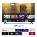 TCL 108 cm (43 inches) Metallic Bezel-Less Series 4K Ultra HD Smart LED Google TV 43V6B (Black). 
