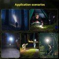 LED Flashlight Keychain Work Light USB Rechargeable Clip Torch. 