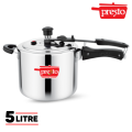 Presto Stainless Steel Classic Inner Lid Pressure Cooker 5 Litre - Induction Compatible. 