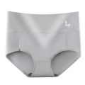 High-waisted cotton women's underwear swan belly warmer plus size fat MM graphene antibacterial crotch triangle panties. 
