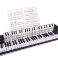 Sptrry61Keys 88 Keys Piano Keyboard Reference Chart Five Line Piano Reference Chart Electronic Piano Fingerings Practice Cards. 