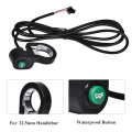 Electric Bicycle Horn Switch Button Scooter Horn Signal Switch Parts Accessories Button Cable Length: About 150cm. 