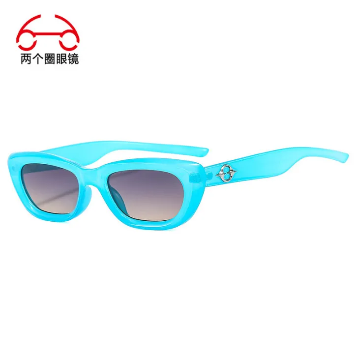 Outdoor%20men's%20and%20women's%20butterfly%20personality%20cat's%20eye%20European%20and%20American%20two-circle%20small%20frame%20fashion%20sunglasses%20crossover%20frame%20sunglasses%20-%20Image%205