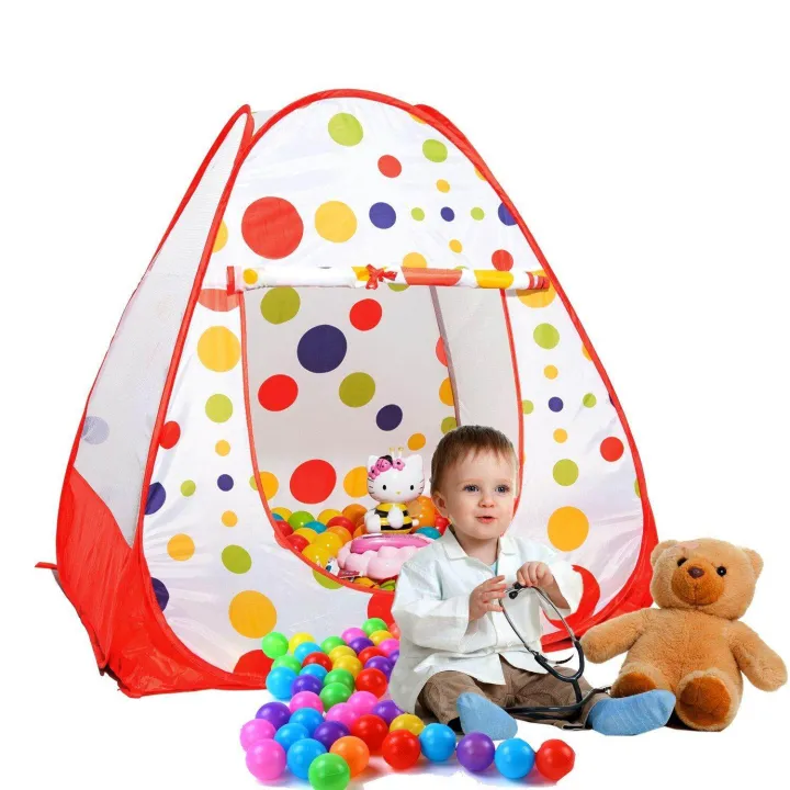 Children's%20Portable%20Play%20Tents%20Indoor%20Outdoor%20Play%20Tents%20For%20Kids%20White%20Red%20-%20Image%203