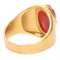 Golden Stylish Ganesh Muga Ring For Women. 